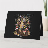 Field Spaniel Weihnachtsbaum Lichter Xmas Pajama D Karte (Rückseite)