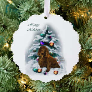 Field Spanische Weihnachten Ornament Karte