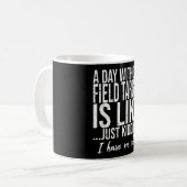 Field Target lustiges Sportgeschenk Kaffeetasse (Vorderseite Links)