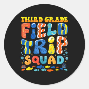 Field Trip Squad Fish Aquarium 3rd Grade Teacher S Runder Aufkleber