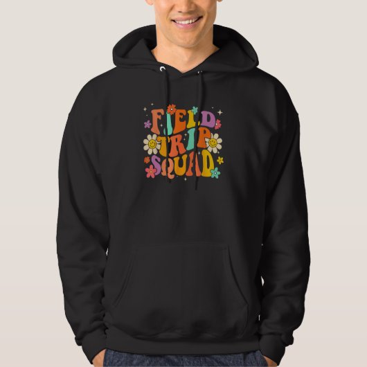 Field Trip Squad Groovy Field Day Teacher Student  Hoodie (Vorderseite)