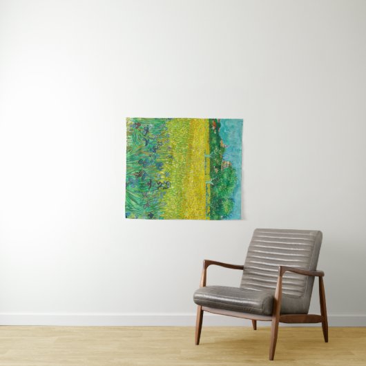 Field with Irises near Arles by Vincent van Gogh Wandteppich (Beispiel (Horizontal))