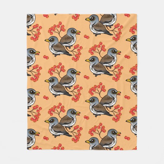 Fieldfade mit Berries Fleecedecke (Vorderseite)