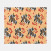 Fieldfade mit Berries Fleecedecke (Vorderseite (Horizontal))