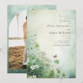 Fields of Clover Wedding Einladung (Vorne/Hinten)