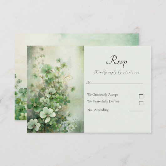 Fields of Clover Wedding RSVP (Vorne/Hinten)