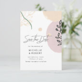 Fields of Dreams Blush moderne Save The Date Karte (Stehend Vorderseite)