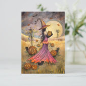 Fields of Ocober Fantasy with Halloween Art Karte (Stehend Vorderseite)