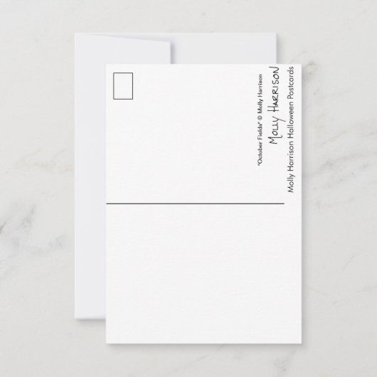 Fields of Ocober Fantasy with Halloween Art Karte (Rückseite)