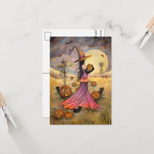 Fields of Ocober Fantasy with Halloween Art Karte (Vorderseite/Rückseite Beispiel)