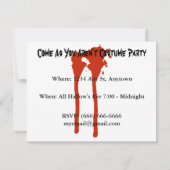 Fiendish Pumpkin Bloody Text Halloween-Party Einladung (Rückseite)