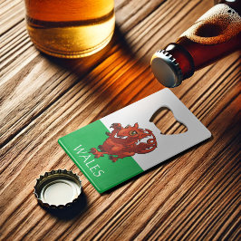 Fierce aber Niedlich Red Welsh Cartoon Baby Dragon Geldbeutel Flaschenöffner