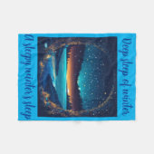 Fierce Abstrakt River mit Magic Stars Sunset - Fleecedecke (Vorderseite (Horizontal))