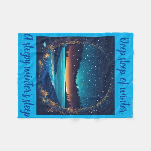 Fierce Abstrakt River mit Magic Stars Sunset - Fleecedecke (Vorderseite (Horizontal))