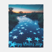 Fierce Abstrakt River mit Magic Stars Sunset - Fleecedecke (Vorderseite)