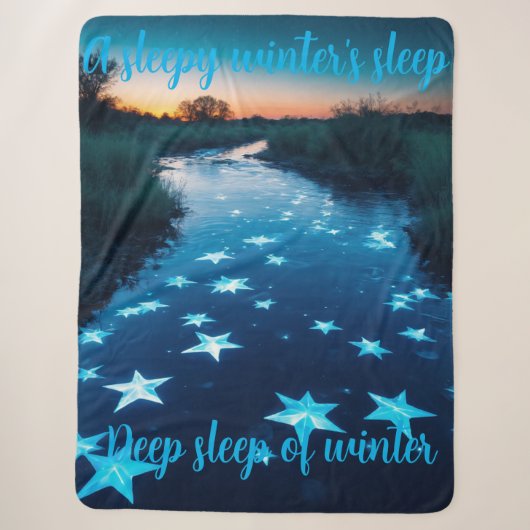 Fierce Abstrakt River mit Magic Stars Sunset - Sherpadecke (Vorderseite)