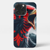 Fierce Albanian Eagle iPhone 13 Pro Fall Hülle (Rückseite)