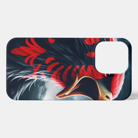 Fierce Albanian Eagle iPhone 13 Pro Fall iPhone Hülle (Rückseite (Horizontal))
