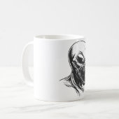 Fierce Alien Scream Coffee Mug – Bold Black Kaffeetasse (Vorderseite Links)