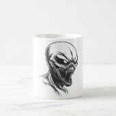 Fierce Alien Scream Coffee Mug – Bold Black Kaffeetasse (Mittel)