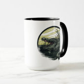 Fierce Alligator Swamp Illustration Art Tasse (VorderseiteRechts)