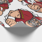 Fierce American Football Player durchbrechen Geschenkpapier