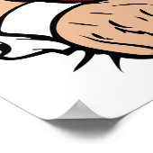 Fierce American Football Player durchbrechen Poster (Ecke)