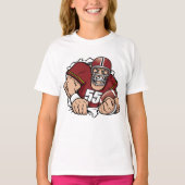 Fierce American Football Player durchbrechen T-Shirt (Vorderseite)