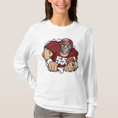 Fierce American Football Player durchbrechen T-Shirt (Vorderseite)