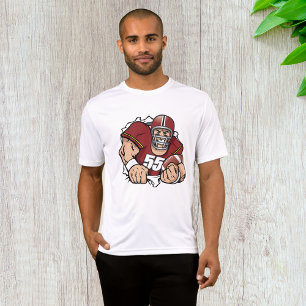 Fierce American Football Player durchbrechen T-Shirt