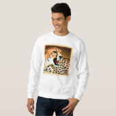 "Fierce and Fiery Cheetah Design". Jetzt kaufen Sweatshirt (Vorne ganz)