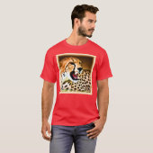 "Fierce and Fiery Cheetah Design". Jetzt kaufen T-Shirt (Vorne ganz)