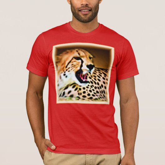 "Fierce and Fiery Cheetah Design". Jetzt kaufen T-Shirt (Vorderseite)