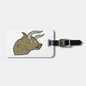 Fierce Angry Bull Head Rustic Wild Animal Gepäckanhänger (Vorderseite horizontal)