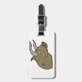 Fierce Angry Bull Head Rustic Wild Animal Gepäckanhänger (Vorderseite vertikal)