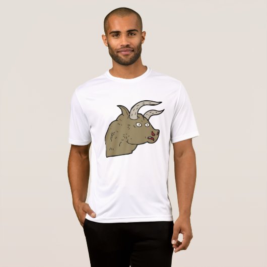 Fierce Angry Bull Head Rustic Wild Animal T-Shirt (Vorne ganz)
