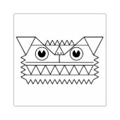 Fierce, Angry Dog Art Briefmarke Gummistempel (Prägung)