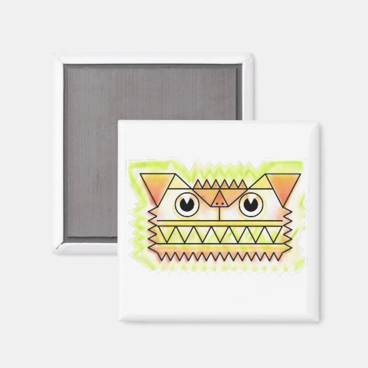 Fierce, Angry Dog Magnet (Vorderseite/Rückseite)