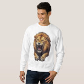 Fierce Angry Lion Illustration Sweatshirt (Vorne ganz)
