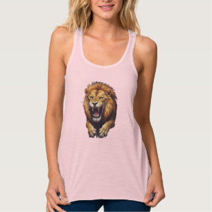 Fierce Angry Lion Illustration Tank Top