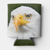 Fierce Bald Eagle Head Patriotic Can Cooler Dosenkühler (Vorderseite)