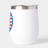 Fierce Bald Eagle über die US-Flagge (Links)