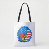 Fierce Bald Eagle über die US-Flagge Tasche (Vorderseite)