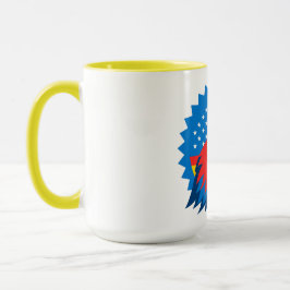 Fierce Bald Eagle über die US-Flagge Tasse