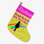 FIERCE BALLERINA PERSONALISIERT CHRISTMAS STRUMPF GROßER WEIHNACHTSSTRUMPF (Vorderansicht (hängend))