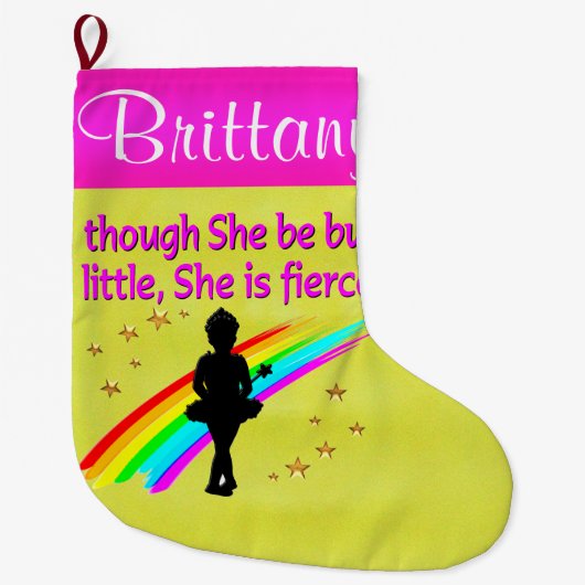 FIERCE BALLERINA PERSONALISIERT CHRISTMAS STRUMPF GROßER WEIHNACHTSSTRUMPF (Vorderseite)