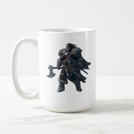 Fierce Barbarian Warrior mit antikem Ax Kaffeetasse (Links)