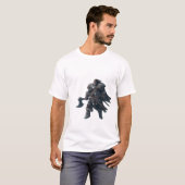 Fierce Barbarian Warrior mit antikem Ax T-Shirt (Vorne ganz)