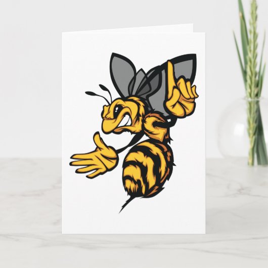 Fierce Bee Greeting Cards Karte (Vorderseite)