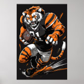 Fierce Bengalisch Tiger Mascot Poster (Vorne)